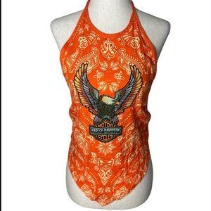 Harley-Davidson Orange Bandana Tank Top